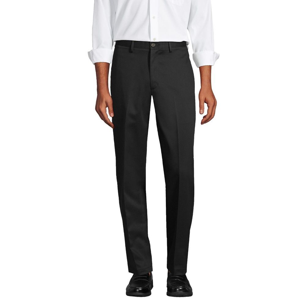 Lands' End‎ Men's Traditional Fit No Iron Chino Pants in Black Size 35